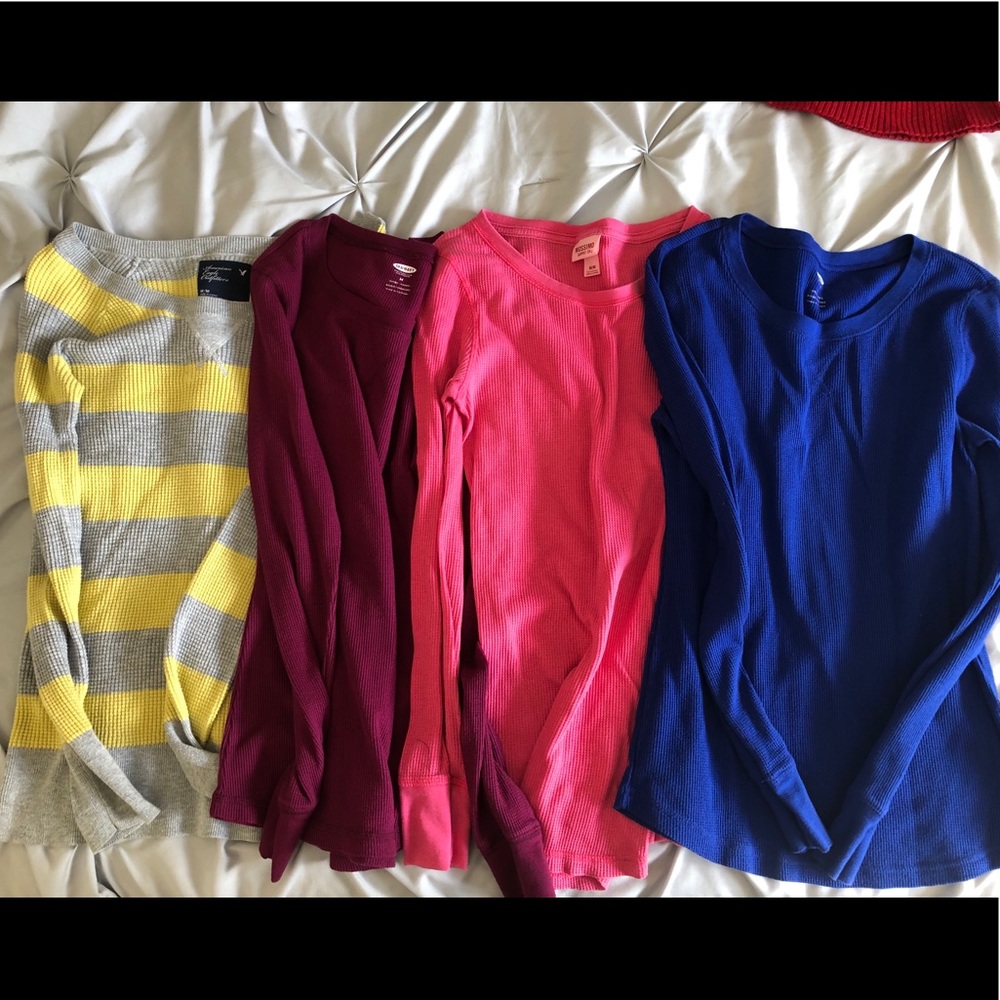 Lot of medium waffle knit shirts